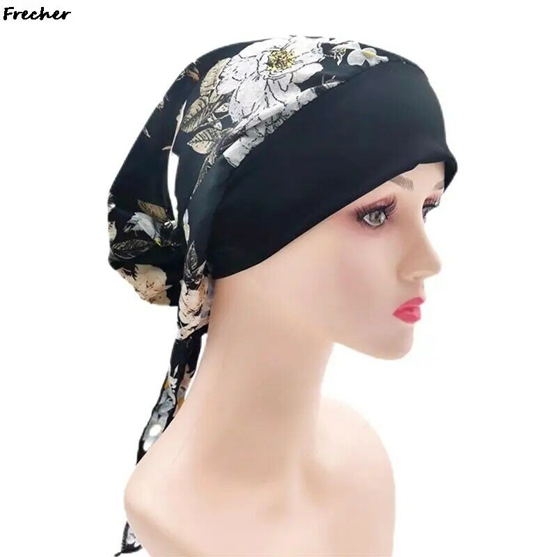 Индийский головной платок, мусульманские хиджабы, Женская экзотическая модная шапка, тюрбан, шапка, крышка для волос, мусульманский шарф, головной платок, новый женский тюрбан