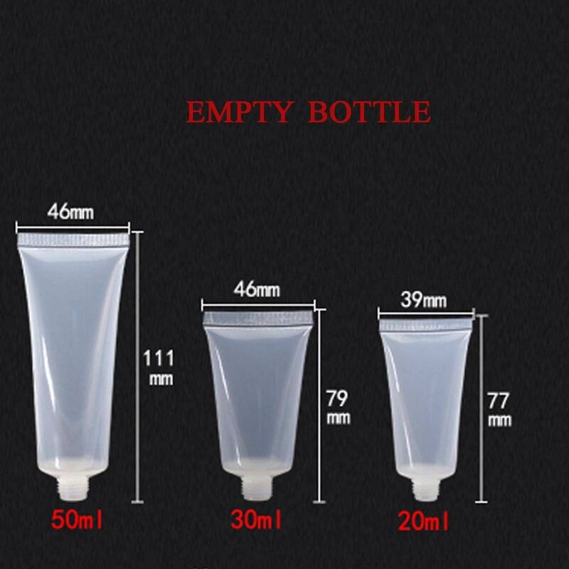 Empty Plastic Portable Tubes Squeeze Cosmetic Cream Lotion Travel Bottle 20ml 30ml 50ml 100ml Container Makeup Organizers