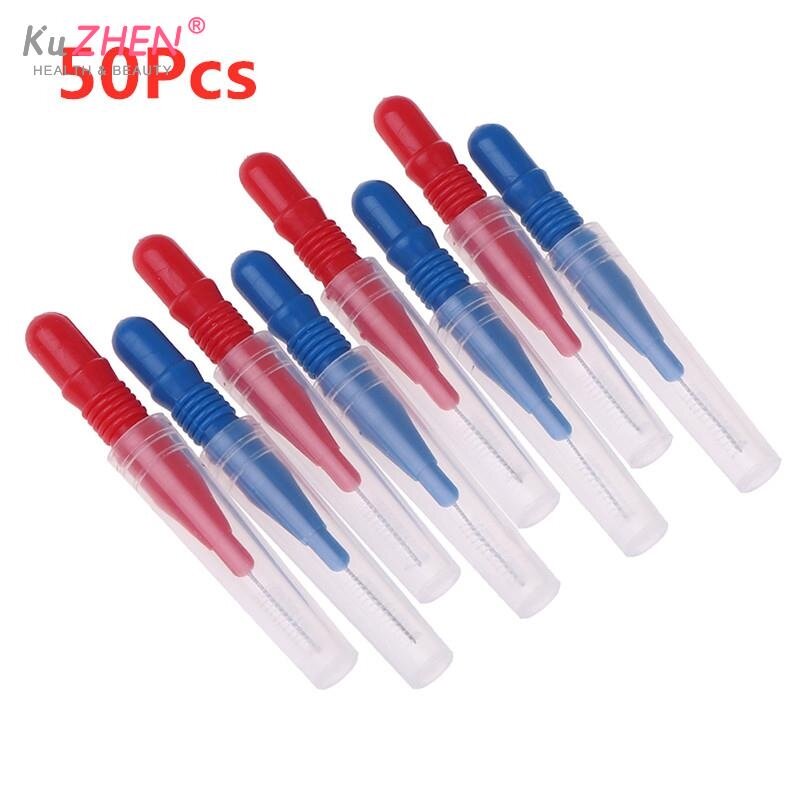 5-50PC/Box Flossing Head Soft Interdental Brush Eco-friendly Oral Hygiene Dental Toothpick Tooth Pick Brush Teeth Cleaning Tooth