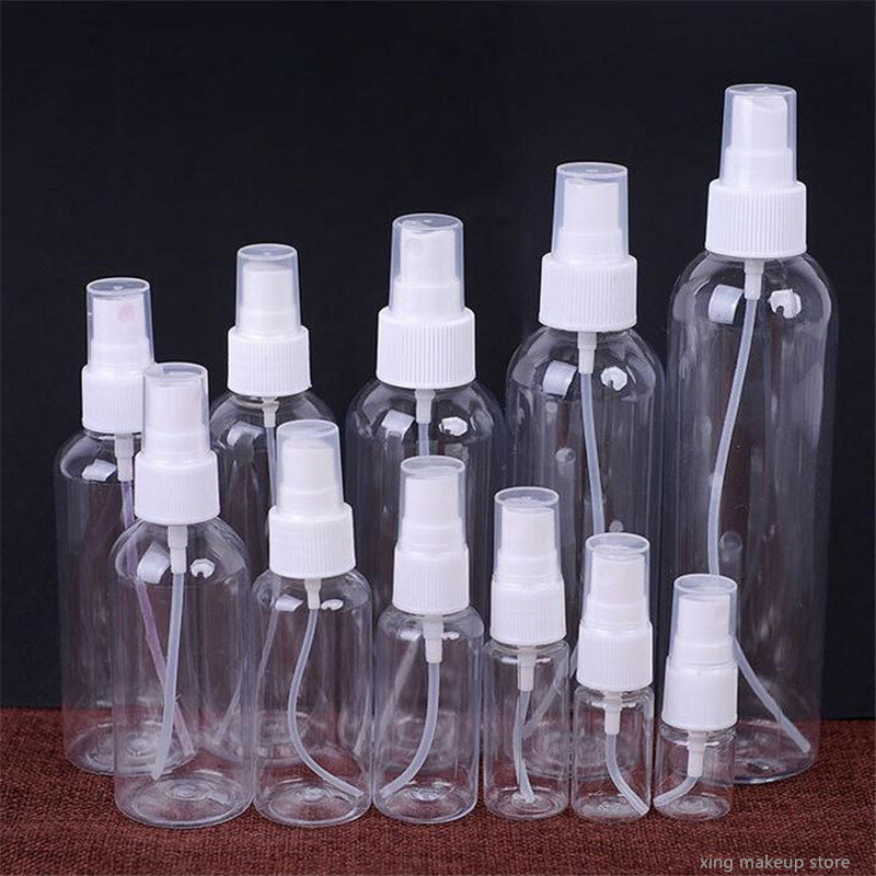 Wholesale 10PCS 10ml 20ml 100ml Portable Travel Perfume Bottle Spray Bottles Sample Empty Containers Atomizer Alcohol Bottle 4#