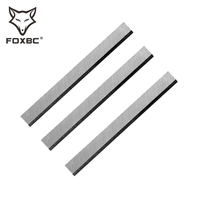 FOXBC-cuchillas Cepilladoras de madera HSS, 260x20x3mm, para cepilladora eléctrica Jointer 3 piezas