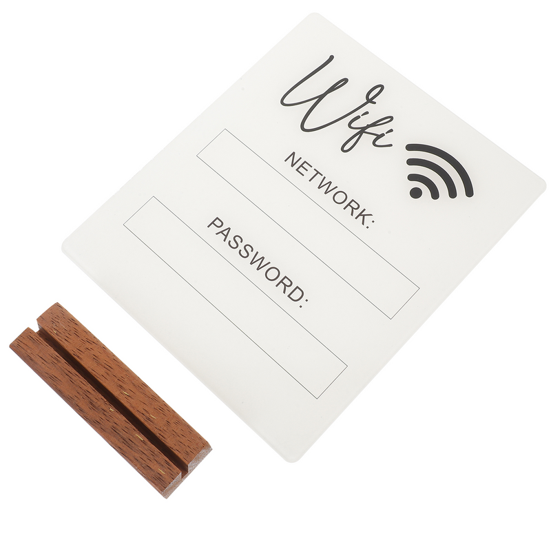 WLAN-Passwort Zeichen drahtloses Netzwerk konto und Acryl Hotel für Gäste Erinnerung