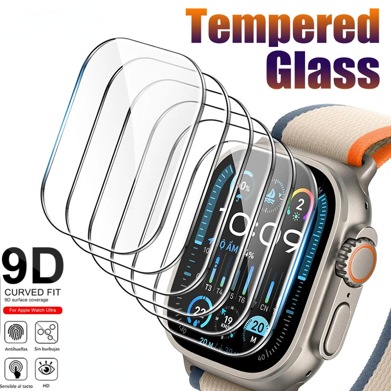 Protector Film For Apple Watch Ultra 2 49mm 9 8 7 45mm 41mm HD Screen Glass Shell Protector Film iWatch 6 5 4 SE2 44mm 42mm 40mm