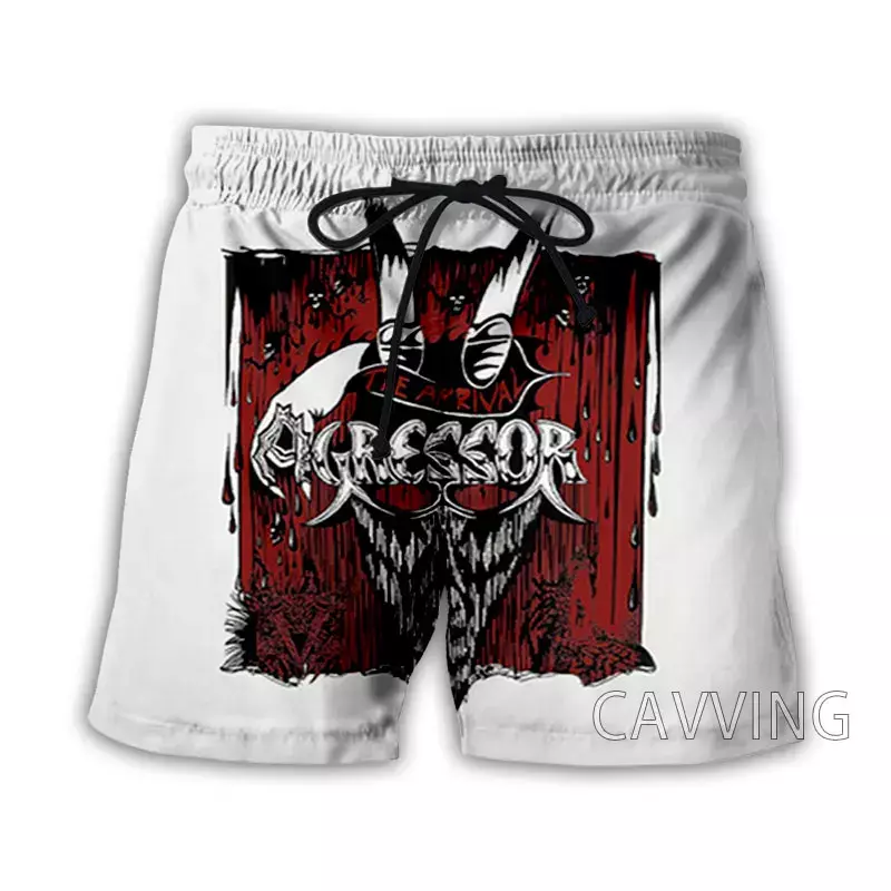CAVVING 3D Printed  Agressor Band  Summer Beach Shorts Streetwear Quick Dry Casual Shorts Sweat Shorts for Women/men
