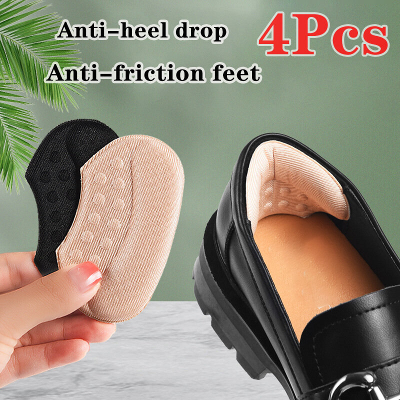 4pcs Shoe Pads for High Heels Pain Relief Anti-wear Cushion Heel Protectors Shoes Sticker Foot Care Liner Grip Insole Insert Pad