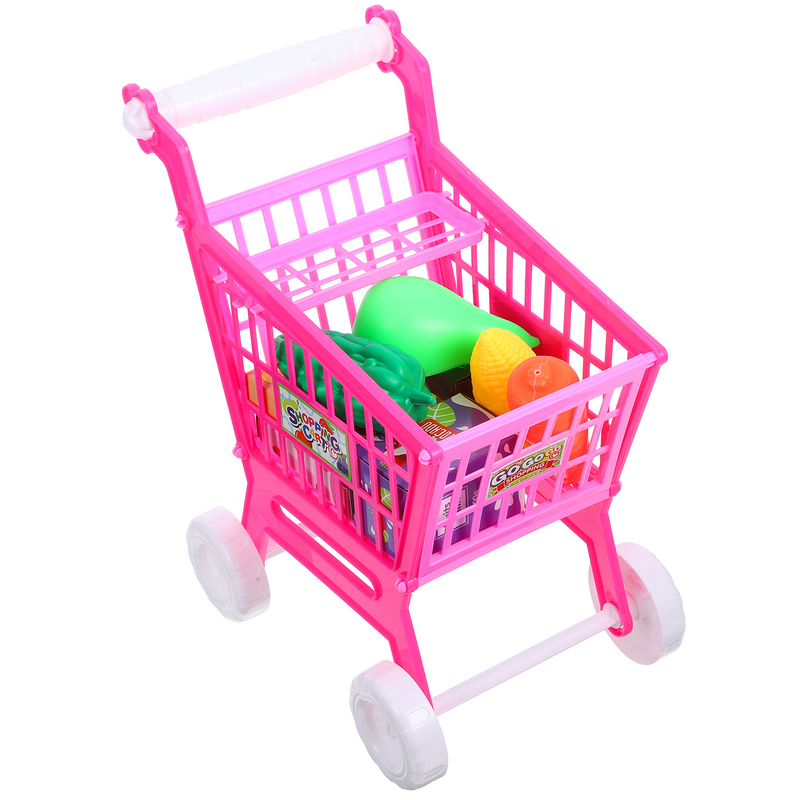 Simulation einkaufen Baby Zeug Spielzeug Lager regal Zubehör Trolley abs Kind spielen Haus