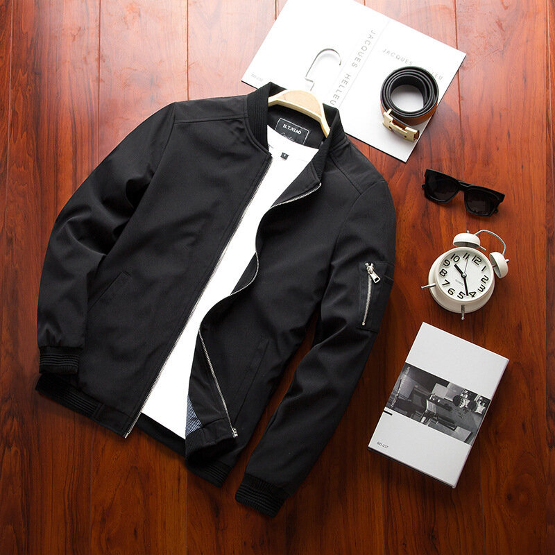 남성용 캐주얼 슬림 재킷, 운동복 봄버 재킷, 플러스 사이즈 6XL 코트, 2023 재킷, 신상 패션