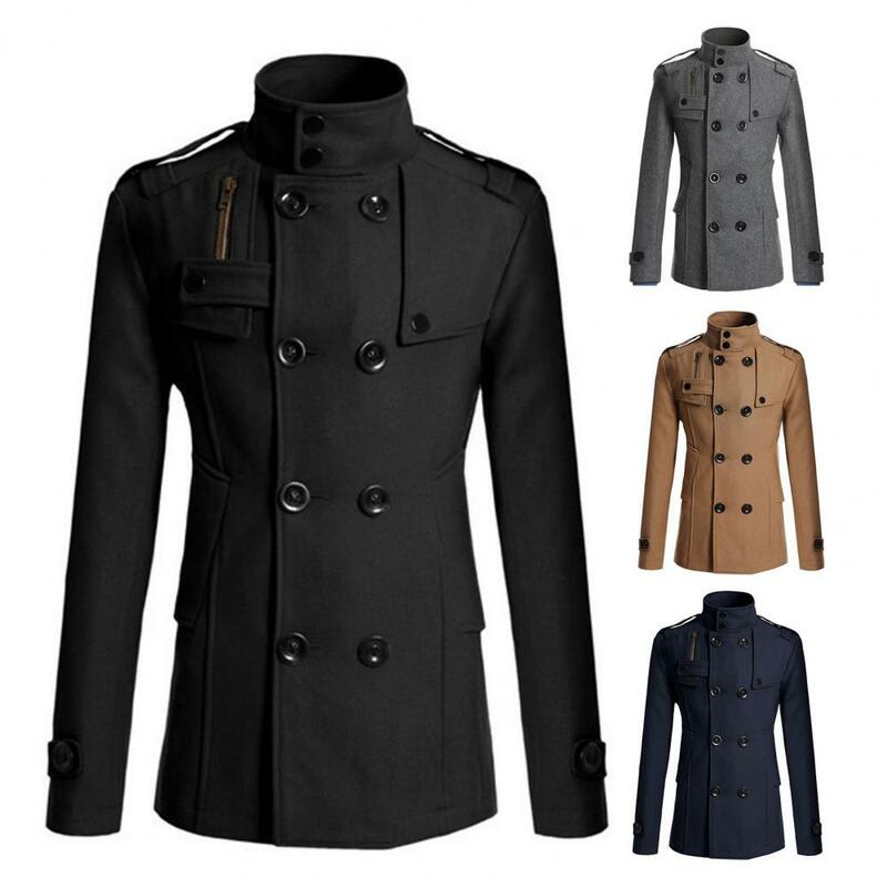 Trendy Winter Jacket Overcoat Wear-resistant All Match Business Winter Jacket  Fall Coat Cardigan