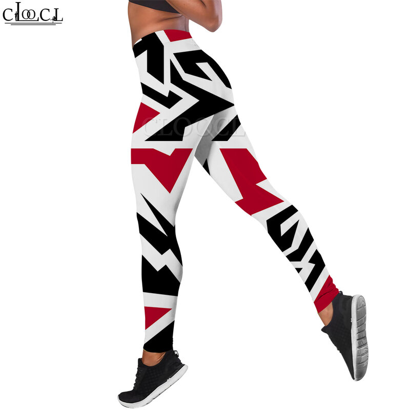 Cloocly2k女性用レギンス不規則な幾何学模様プリントパンツButtocks-スリムな脚の足首の長さのパンツ