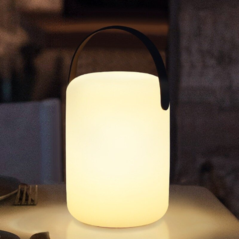 LED remote control charging night light portable sleep light circular household atmosphere bedside light outdoor camping light