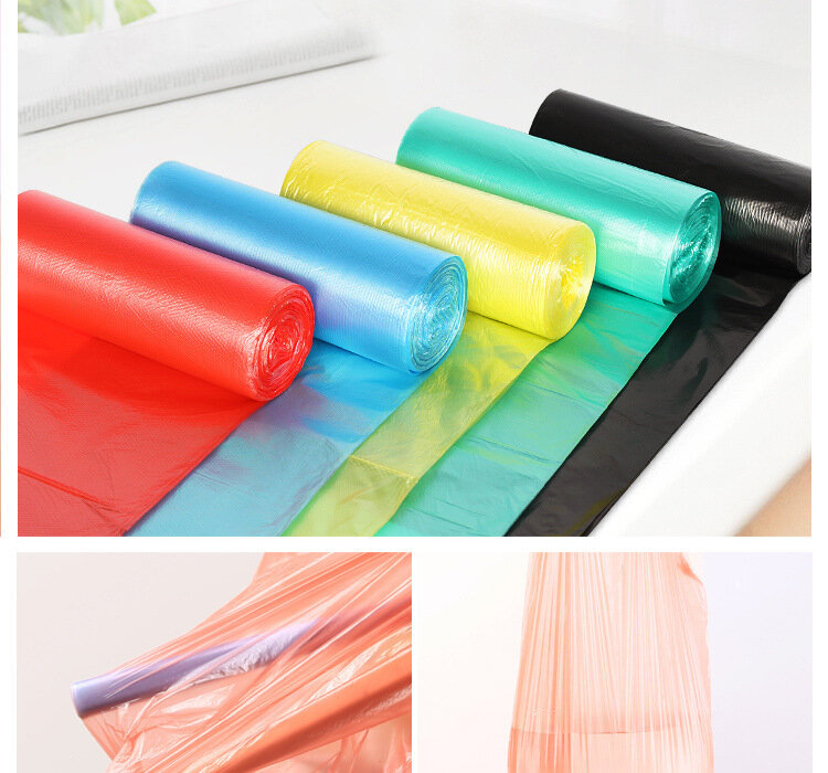5 Rolls 1 Pack 100Pcs Household High Quality Disposable Trash Pouch Kitchen Storage Garbage Bags Cleaning Waste Bag Plastic Bag