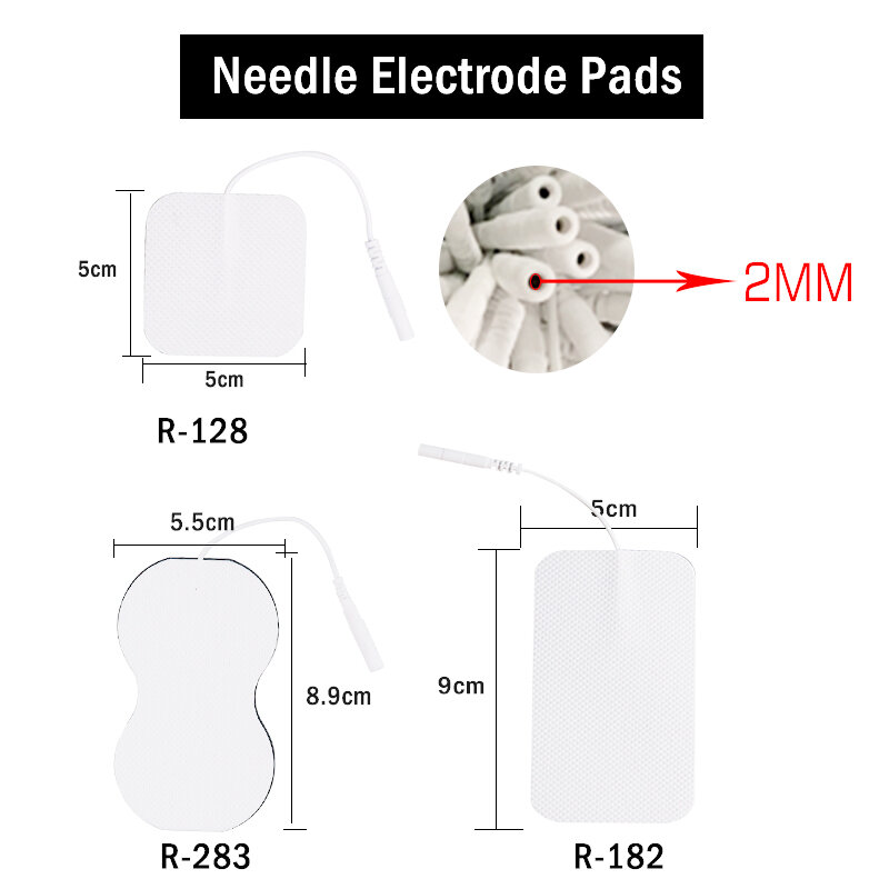 Электроды силиконовые для стимулятора нервов, 5x5 см, 20/10p, десятки электродов, штекер 2 мм
