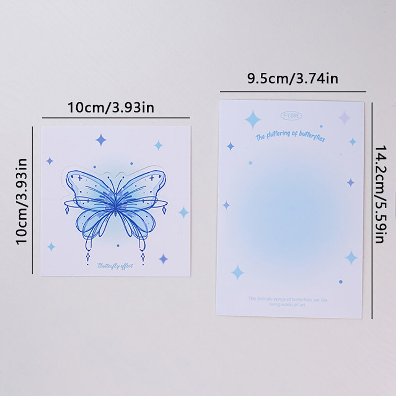Heißer Verkauf 10 Stück Schmetterling Papier Karte zurück Karte Kopf Studenten Briefpapier Foto karten Schutz verpackung Geschenk DIY Material kpop