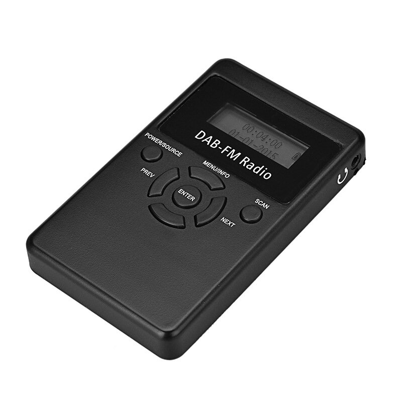 Radio Digital Mini DAB portátil, HRD-101, transmisión Digital, receptor FM, color negro