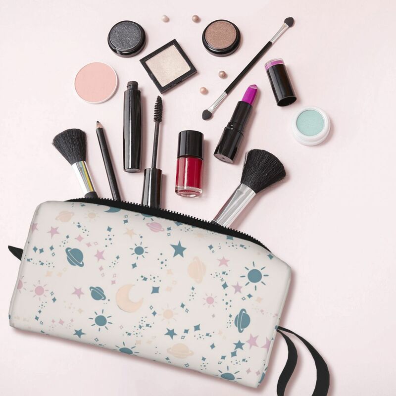 Bolsa de maquillaje Pastel Sky para mujer, organizador de cosméticos, Kit de almacenamiento, bolsa de cosméticos de aseo, estuche de lápices de viaje de belleza