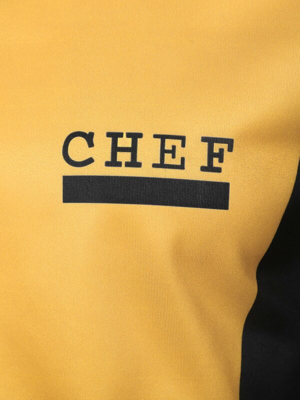 Camiseta de Chef para hombre, bloques de Color uniforme de trabajo creativo de con estampado, Tops de Chef, disfraz de cocina de restaurante, camiseta de manga corta