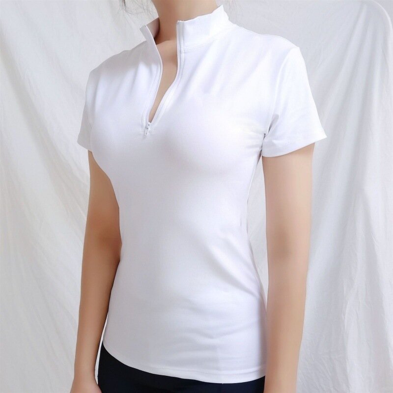 여성용 승마 반팔 티셔츠, 승마 장비, 승마 의류, 2024 패션