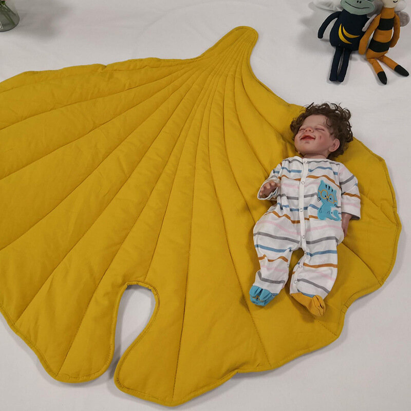 INS стиль детское искусственное толстое одеяло с листьями, несколько детских игровых ковриков, домашний прикроватный ковер