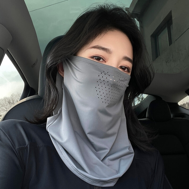2024 New Unisex UV Protection Sunscreen Face Mask Light Breathable Sun Protection Neck Gaiter Cycling Masks Scarf Outdoor Sports