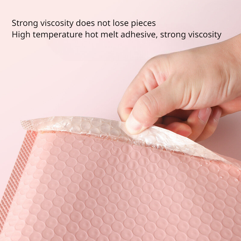 Bubble Mailer Quakeproof Pink Envelopes Padded Mailing Poly Mailer for Gift Packaging Self Seal Shipping Bag Padding Pink