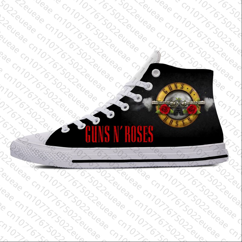 Кроссовки GUNS N ROSE Rock Band из тяжелого металла, забавная повседневная обувь из ткани, высокие, легкие дышащие, с 3D принтом, для мужчин и женщин