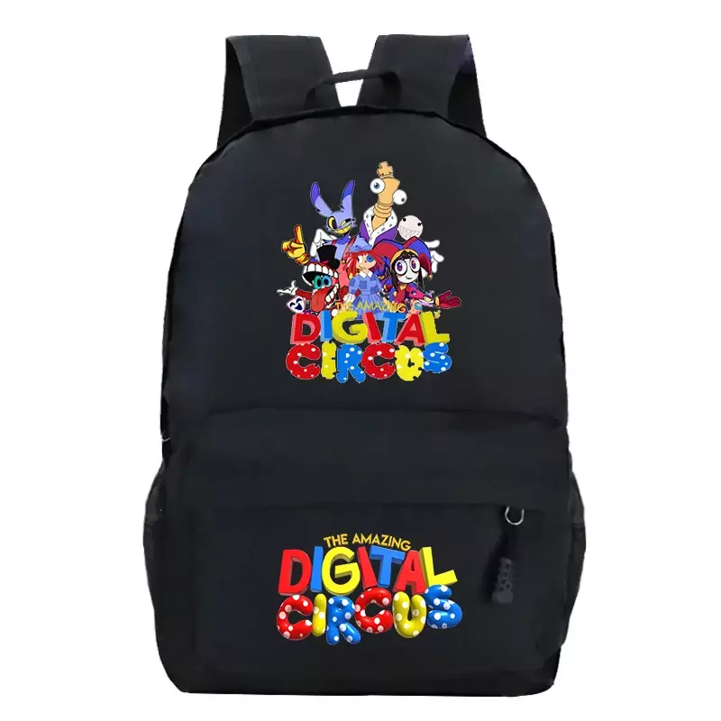 애니메이션 어메이징 디지털 서커스 백팩, 학생 데일리 학교 가방, 소년 소녀 여행 가방, 어린이 학교 책가방, Jax Pomni