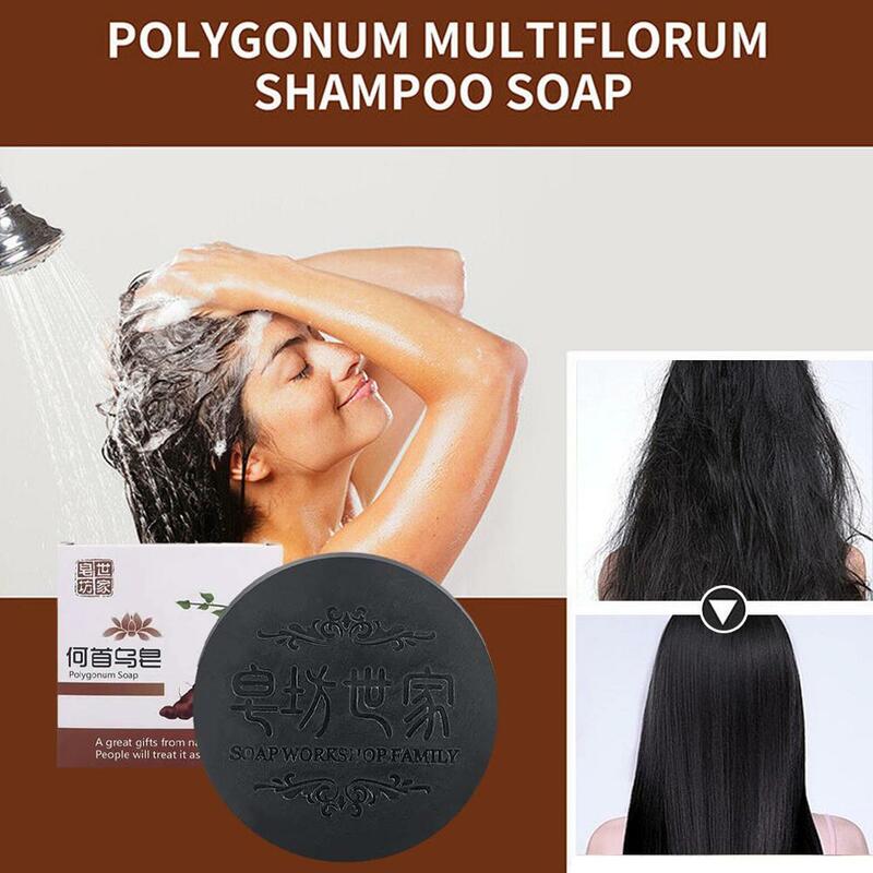 1PC Promotes Prevents Hair Loss He Shou Wu Soap Essential Oil Soaps Multiflora Shampoo Bar Shampoo Soap