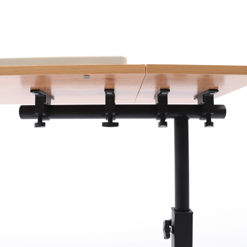Kualitas tinggi dapat diatur tinggi Laptop sudut meja troli berguling di atas tempat tidur rumah sakit meja berdiri