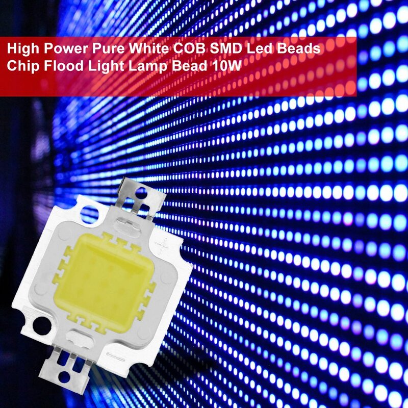 Chip Led COB SMD blanco puro de alta potencia, lámpara de inundación, Cuenta de 10W, baja generación de calor, ahorro de energía, respetuoso con el medio ambiente