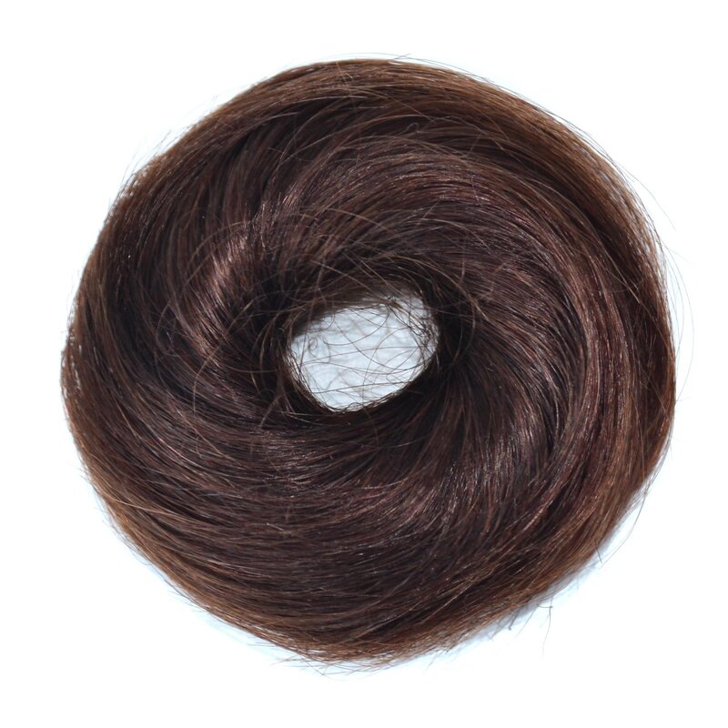 Real hair donut ball head wig wig bag wig ring real hair ring fluffy hair women's ball head hair iron