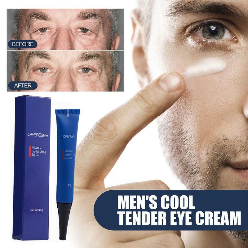 Retinol Anti-Rugas Eye Cream for Men, Anti-Dark Circles, Remove Eye Bags, Fade Fine Line, Lifting Firming, Hidratante, Pele, 1 Pc, 2 Pcs, 3 Pcs, 5Pcs
