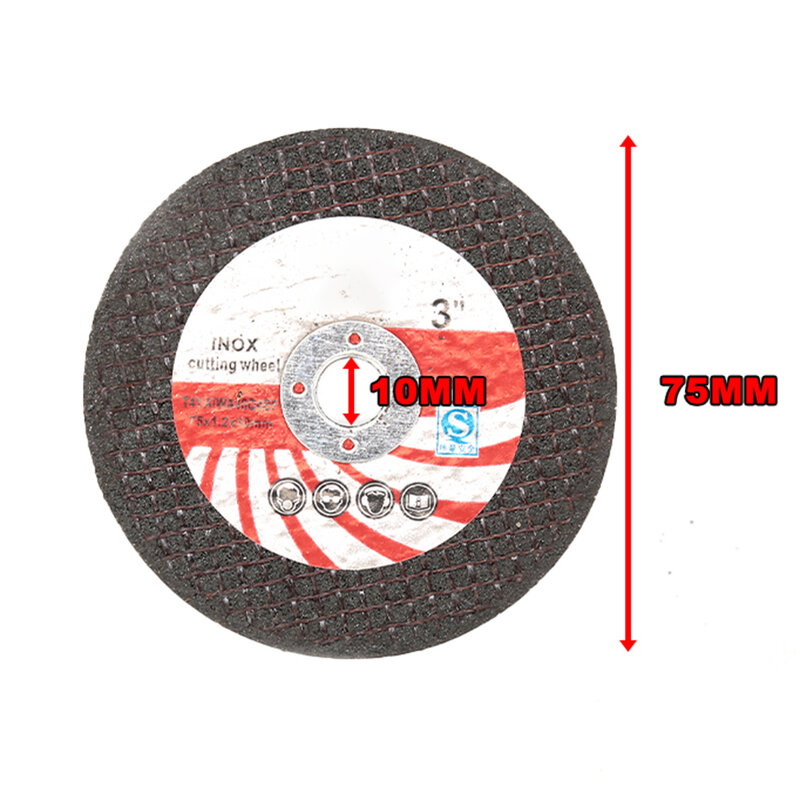 10pcs 75mm Circular Resin Saw Blade Grinding Wheel Cutting Disc Angle Grinder Accessories For Cutting Wood Metal Plastic