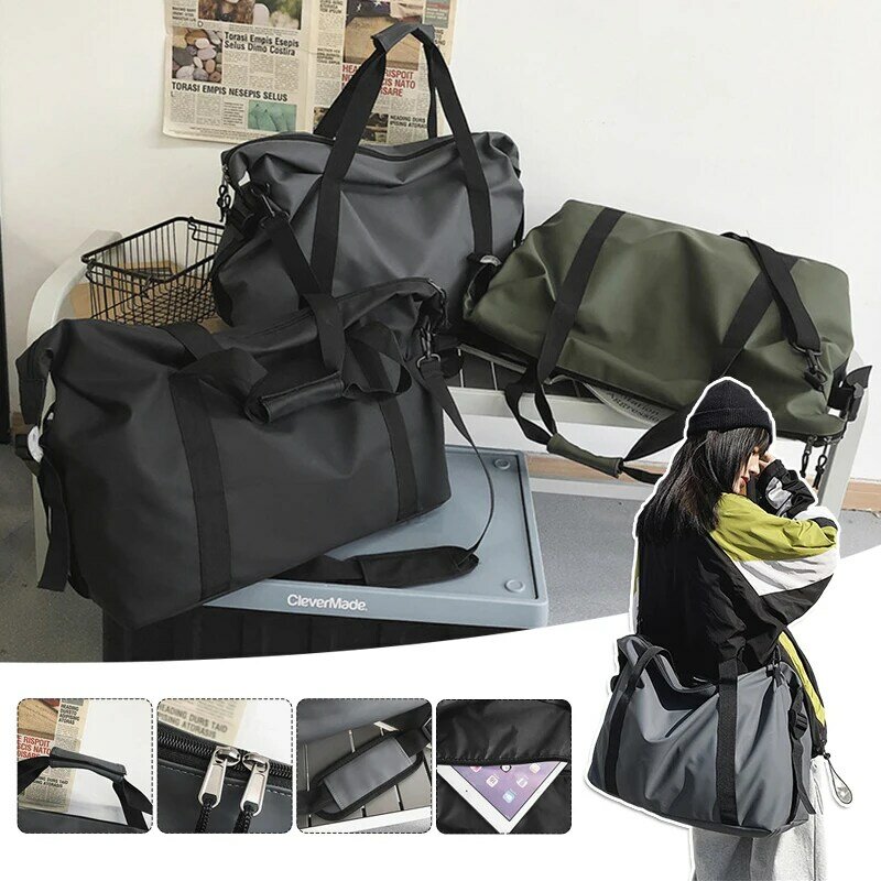 Męskie damskie torebki podróżne o dużej pojemności lekkie Oxford torby bagażowe modne ramię Outdoor Tote wodoodporne sportowe torba na siłownię