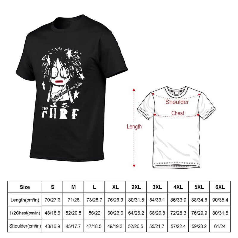 T-Shirt pour Homme, avec Médicaments Mignons, The-Cure-Robert-Smith