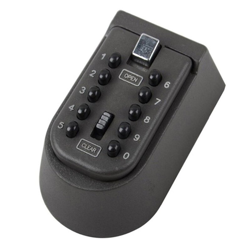 Kotak kunci penyimpanan kunci luar ruangan terpasang di dinding panas 10 Digit tombol tekan kombinasi kata sandi kotak aman dapat disetel ulang kode Pemegang Kunci