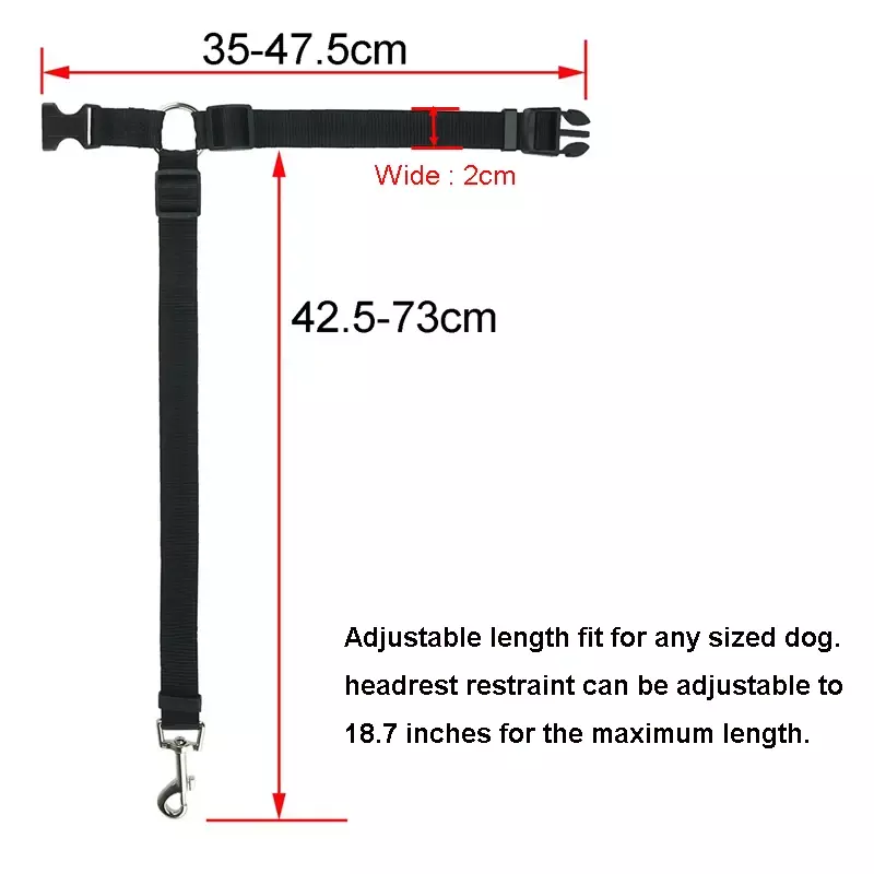 Nylon Rope Safety Belt for Dogs Solid Color Pet Car Seat Belt Walking Dog Leash Adjustable Dogs Harness Collar Pet Accessories