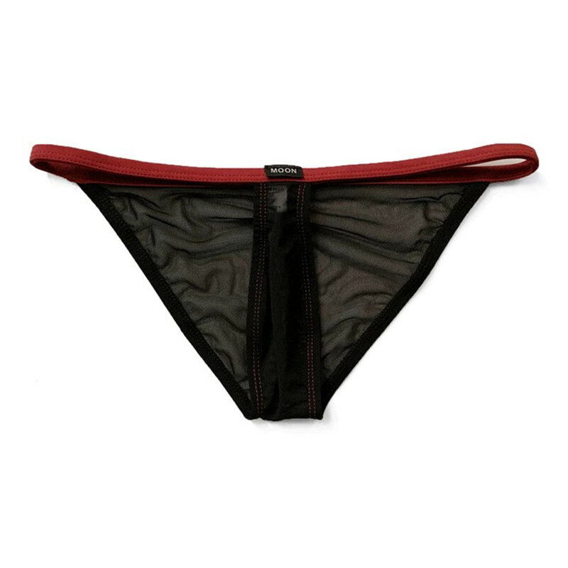 กางเกงในชายแนวเซ็กซี่เอวต่ำพิมพ์ลายกางเกงในบางพิเศษกางเกงในกางเกงใน bulge POUCH ผ้าไหมน้ำแข็งกางเกงชั้นใน Sissy เกย์กาม lingeri