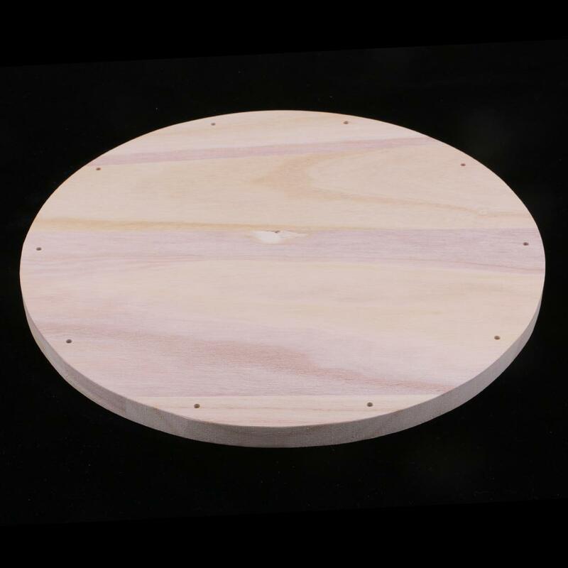 Unfinished Round Wood Círculo Recorte, Artesanato, Predrilled Buraco, 12"