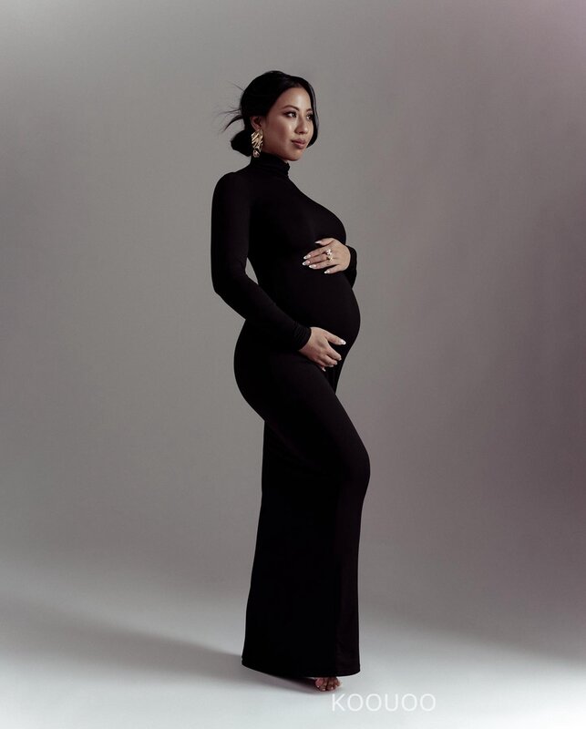 Vestidos Bodycon Maxi para mulheres grávidas, Vestidos longos para sessão fotográfica, Fotografia de gravidez, Baby Shower Props, Roupas para mulheres grávidas
