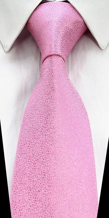 Classic 8CM Silk Tie Men Solid Black Red Purple Pink Textured Necktie Man's Formal  Wedding Office Party Gift Accessories