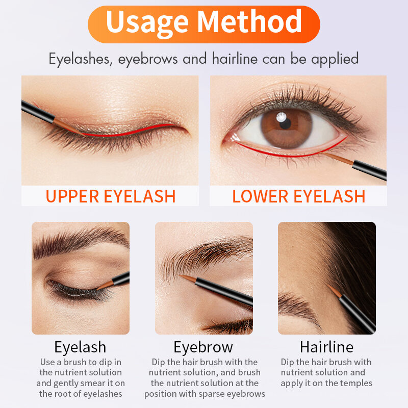 Fast Eyelash Growth Serum Eyebrow nutrition Eyelash Lifting Longer Fuller Thicker Lashes Enhancer Tool Mascara Make up Cosmetic