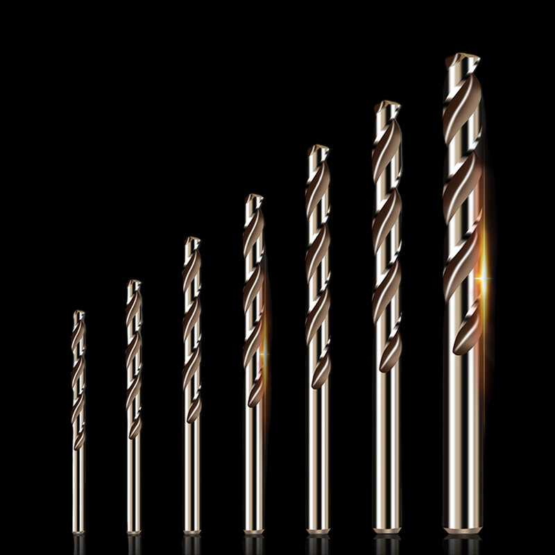 6 buah Set mata bor kobalt, dilapisi Titanium HSS baja kecepatan tinggi, peralatan pemotong lubang listrik untuk logam baja tahan karat