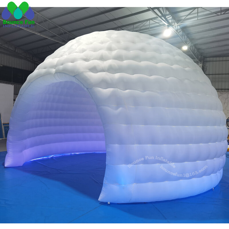Carpa de cúpula inflable LED gigante Original, toldo de aire soplado con grandes aberturas, casa de Icegloo al aire libre, carpa para fiesta, cuñas