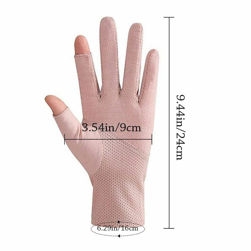 Cycling Driving Running Sun Protection Thin Anti-UV Sunscreen Mittens Sunscreen Gloves