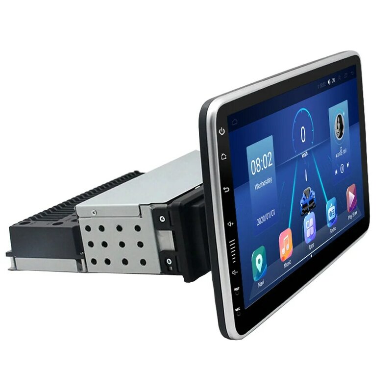 Uniwersalny Android 1 Din radio samochodowe obrotowy samochodowy odtwarzacz multimedialny Radio samochodowe Stereo GPS WiFi regulowane radio samochodowe odtwarzacz wideo