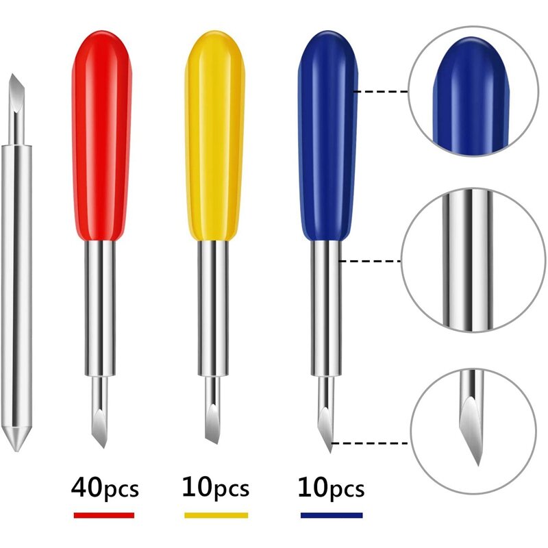 LUDA-cuchillas de corte 200, para Explore Air / Air 2 Maker Expression, Plotter de corte de 30/40/60 grados, cuchillas de repuesto