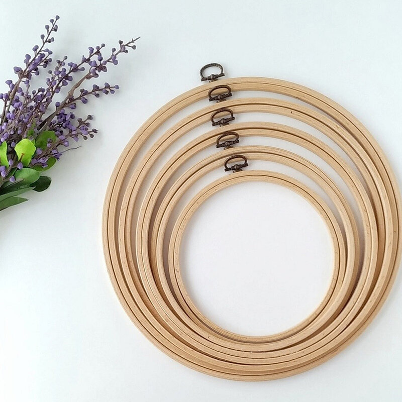 DIY Embroidery Hoop Tool Accessory Wood Frame Art Craft Cross Stitch Sewing Manual Tool