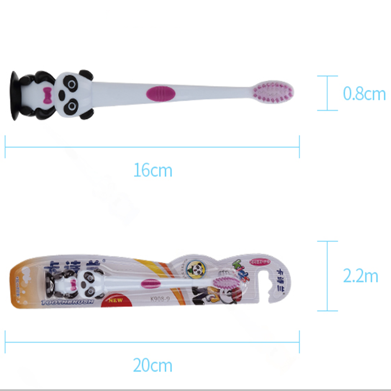 Cepillos de dientes de Panda de dibujos animados para niños, cepillo de dientes de bebé, cerdas suaves, cepillo de dientes de entrenamiento para niños de 3 a 12 años, gran oferta, 1pc