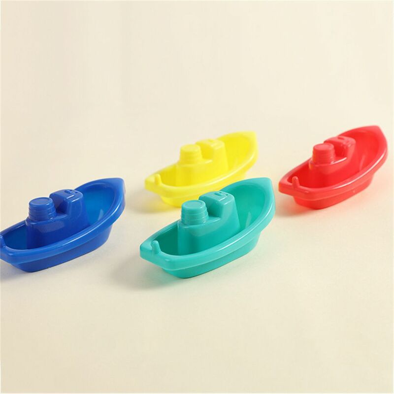 4 Stück Kinder wanne Spaß spielen nach Hause klassisches Spielzeug Bad Wasserbad Spielzeug Baby Geschenk schwimmende Schiff Boote Spielzeug