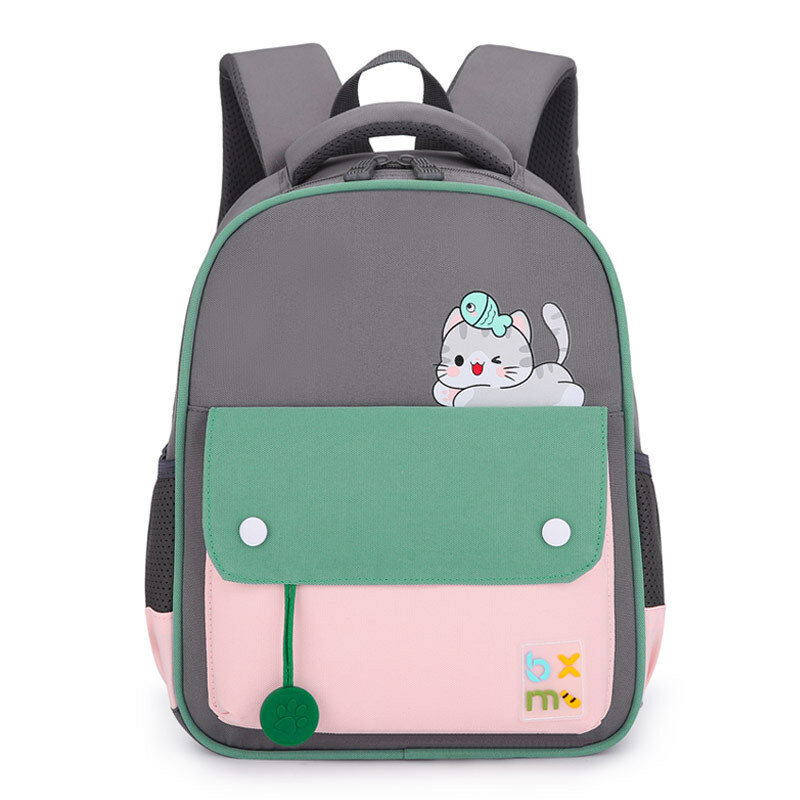 Детский мультяшный рюкзак с милым котенком и тигром для дошкольного возраста, школьный портфель для мальчиков и девочек с большой емкостью